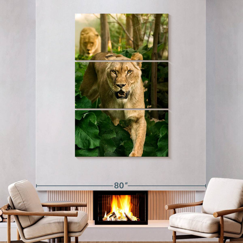 Lionne de chasse Brampt, H 74 po x l 48 po