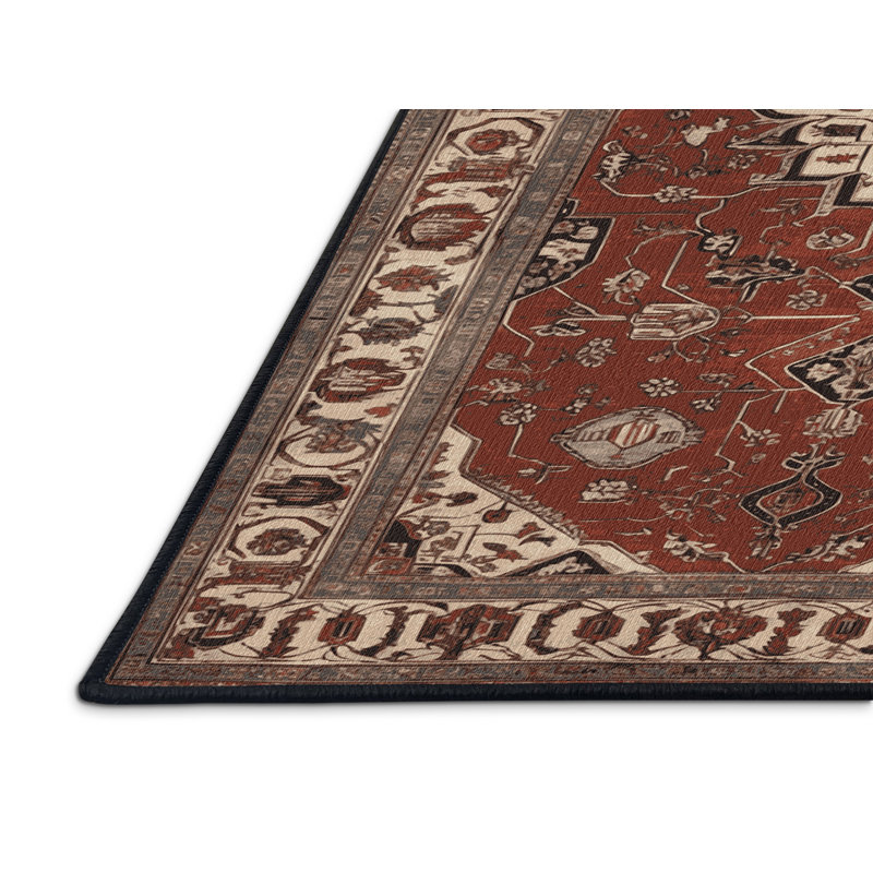 Tapis brun lavable à la machine, Rectangulaire 2 pi x 3 pi