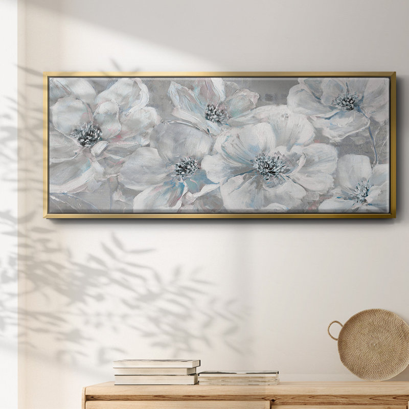Soft Teal Summer - toile encadrée, H 20 po x l 50 po