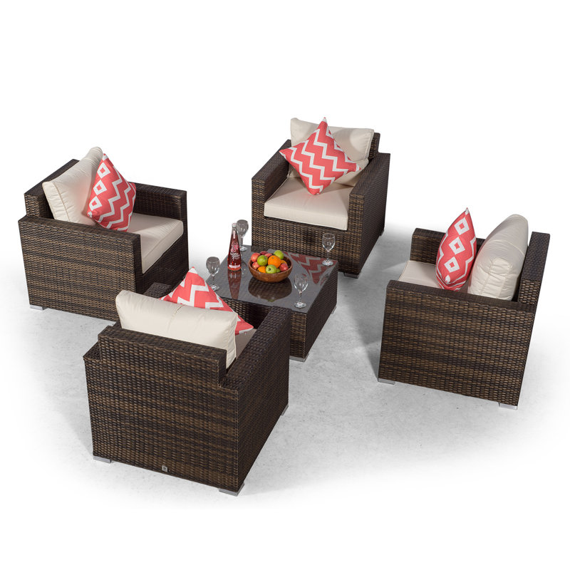 Villatoro 4 Seater Rattan Conversation Set