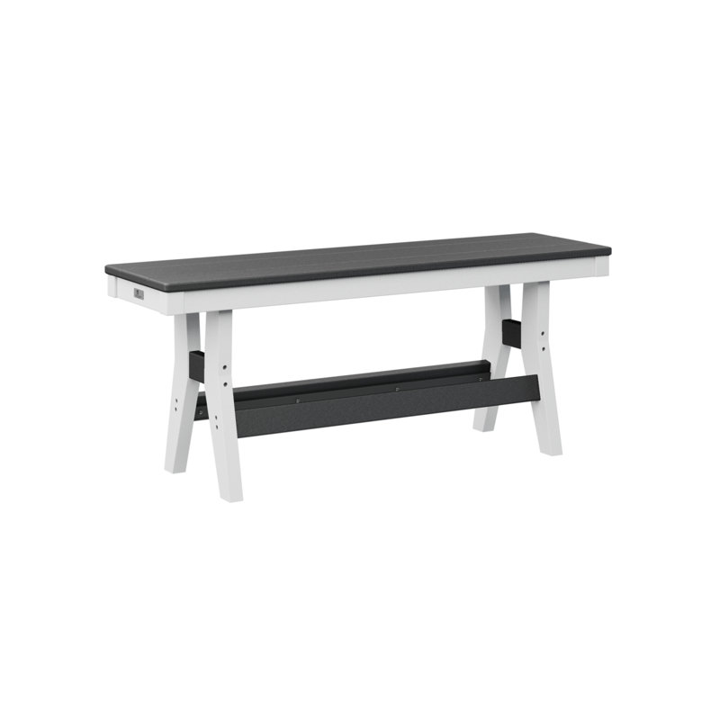 Banc de 44 po Berlin, H 18 po x l 44 po x P 12,5 po, Noir / blanc