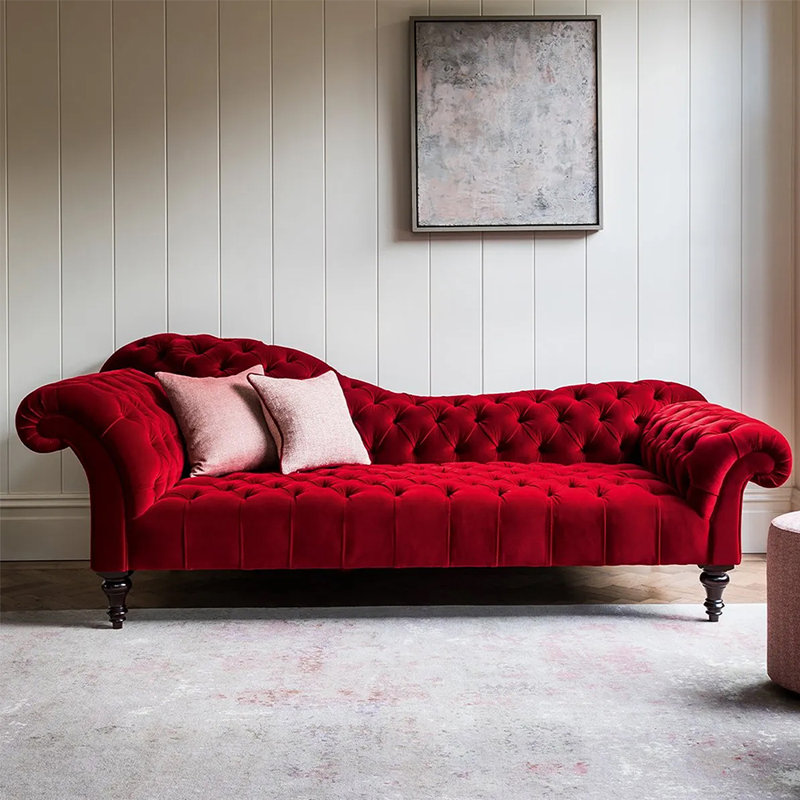 Chaise longue décontractée élégante et confortable, Face à la gauche