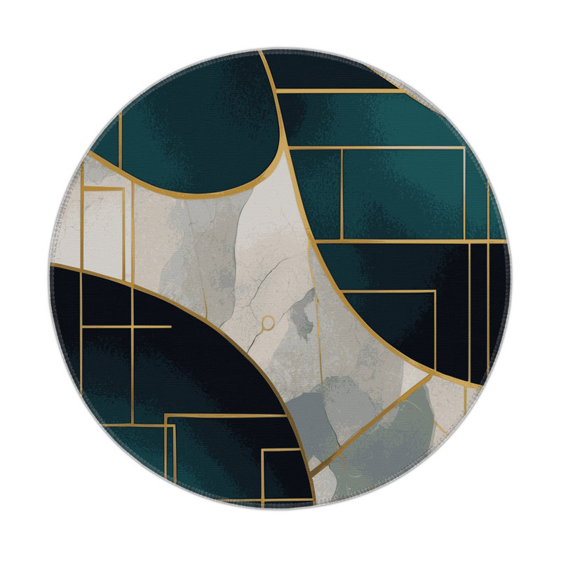 Ether Weave Indoor And Outdoor Area Rug, Round 5'