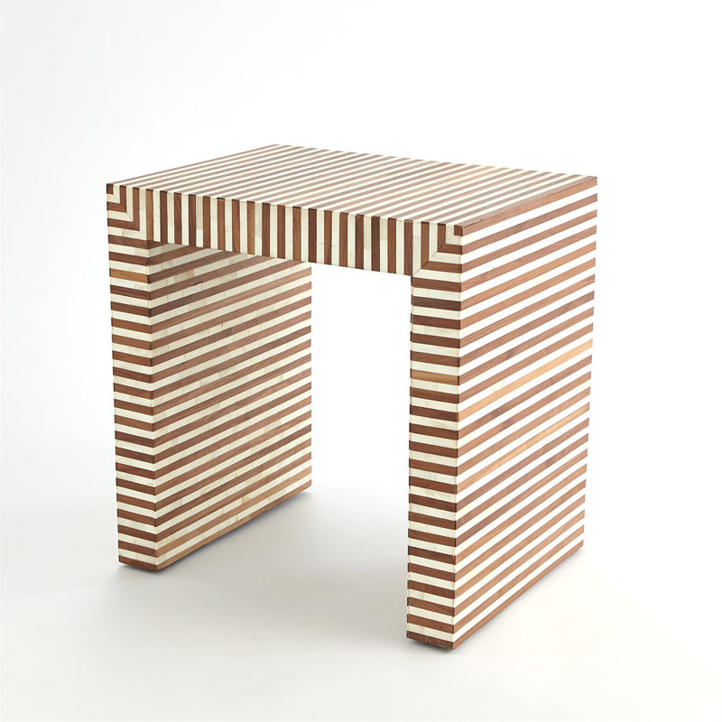Sienna Nesting End Table-Walnut/Bone-Lg