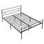 Structure de lit double, structure de lit en métal robuste avec tête et pied de lit, espace de rangement avec lit plateforme-156270985-172839186
