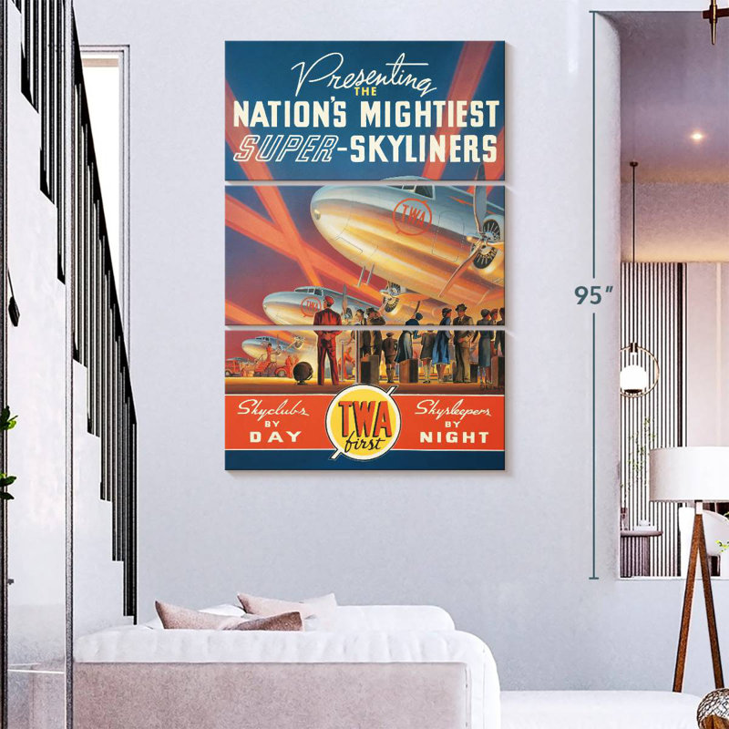 Mehar TWA Super Skyliners, 74" H x 48" W