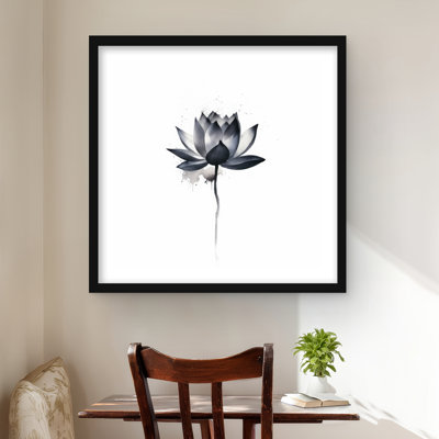 Dripping flower - Floral Framed Matted Print for Home Decor