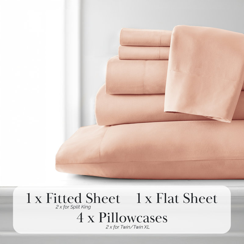 Vilano Springs Extra Deep Pocket Sheet Set, 6-Piece Ultra Soft Microfiber Sheets and Pillow Cases, Wrinkle Resistant, Easy Care