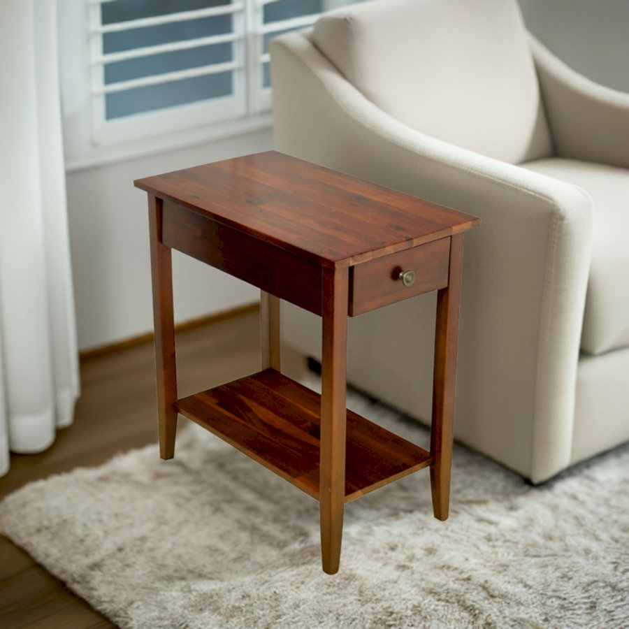 Aiydan Solid Wood End Table with Storage