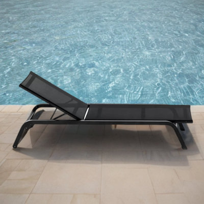 Adjustable Outdoor Lounge Chair Aluminum Frame Outdoor Single chaise