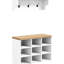21 bancs à chaussures, portemanteau, 9 armoires de rangement, blanc, couloir, design compact, espace, portemanteau