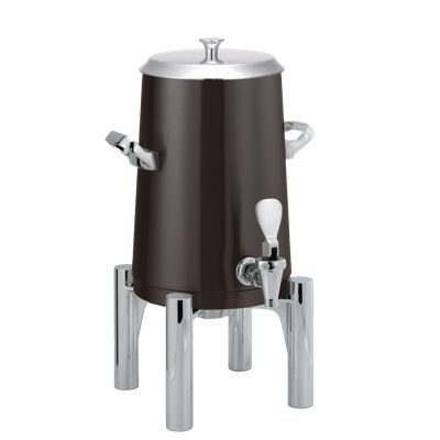 Flame Free Stainless Steel Vacuum Insulated Coffee Urn, Round Base, Flat Lid, 1.5 Gallon