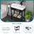 Freestanding Utility Sink Ceramic Rectangular Console Bathroom Sink Wall-mount Bathroom Basin with One Faucet Hole,Washboard,Stainless Steel Bracket-123705431-123705430