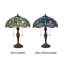  Lampe de table libellule 2 lumières de style Tiffany SUNNIVA