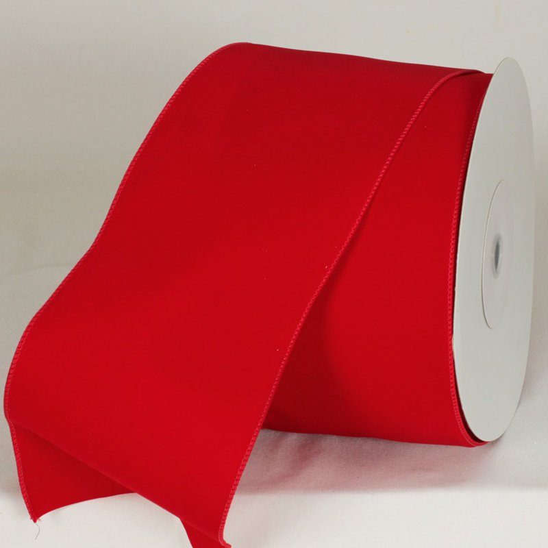 Ruban de velours, H 0,12 po x l 3 po x P 1800 po, Rouge