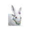Attentive Bunny with Flowers Figurine