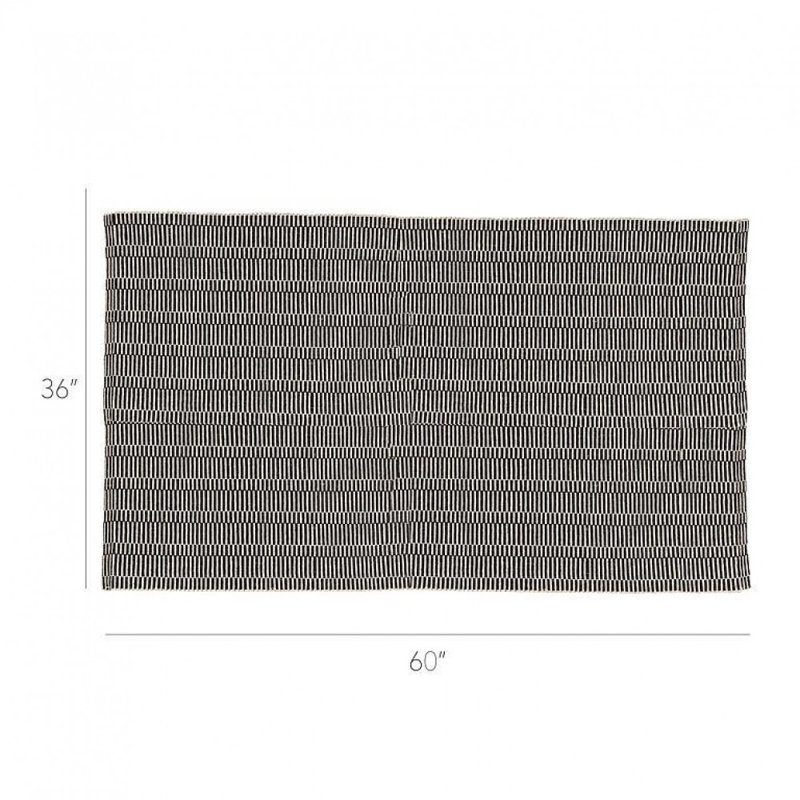 Tapis noir et ivoire Siobhan