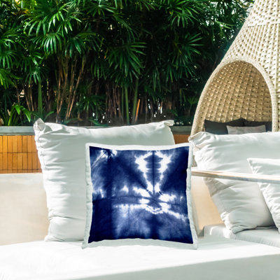 Coussin d'extérieur Vivid Blue Tie Dye
