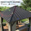 Outsunny 3 x 3(m) Hardtop Gazebo with Galvanised Steel Roof Black