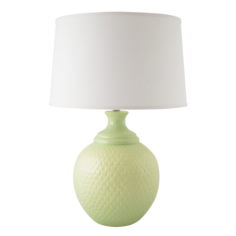 Lampe de table 27 po Erma, Vert frais brillant