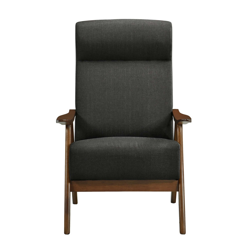 Fauteuil avec 4 pieds, Polyester gris foncé