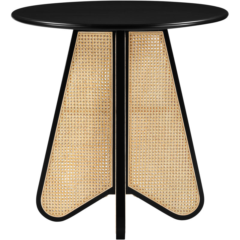 Table à hauteur de comptoir Butterfly, H 36,25 po x L 36,25 po x l 36,25 po, Noir/naturel
