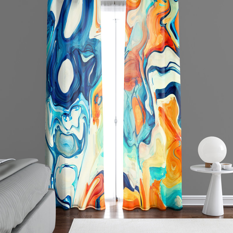 Paire de rideaux semi-transparents en polyester Annaleia, L 20 po x L 61 po