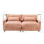 Canapé double 90 po surdimensionné en chenille capitonnée, porte-gobelets, ports USB et canapé-lit-657846424