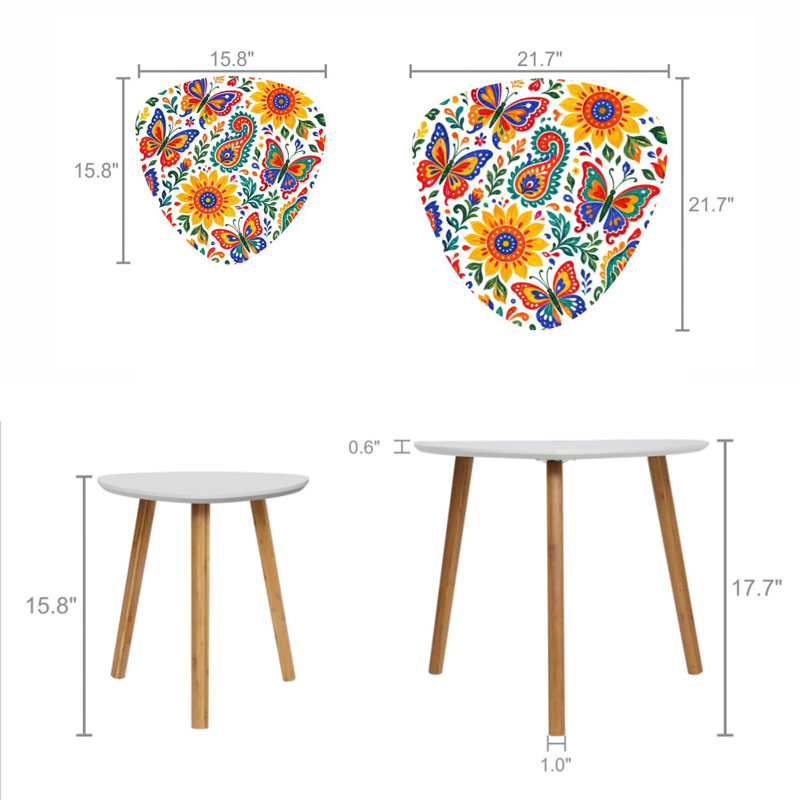 Ensemble de 2 tables basses gigognes Triangle