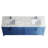 Aura 84'' Double Bathroom Vanity With White Granite Top-1975647474-1975647480