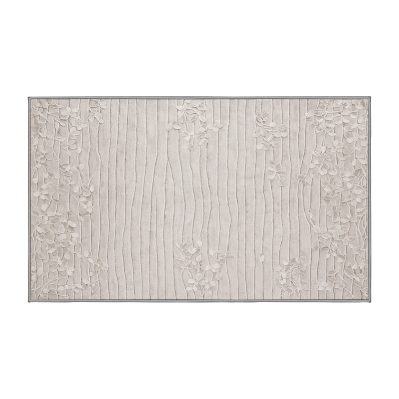Machine Washable Gray Area Rug, Rectangle 2' x 3'