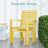  3-Piece Stackable Patio Bistro Set, Outdoor Chat Furniture W/ 2 Chairs, Table - Yellow-729541914