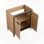 Armoire de rangement autoportante avec base de meuble-lavabo et portes