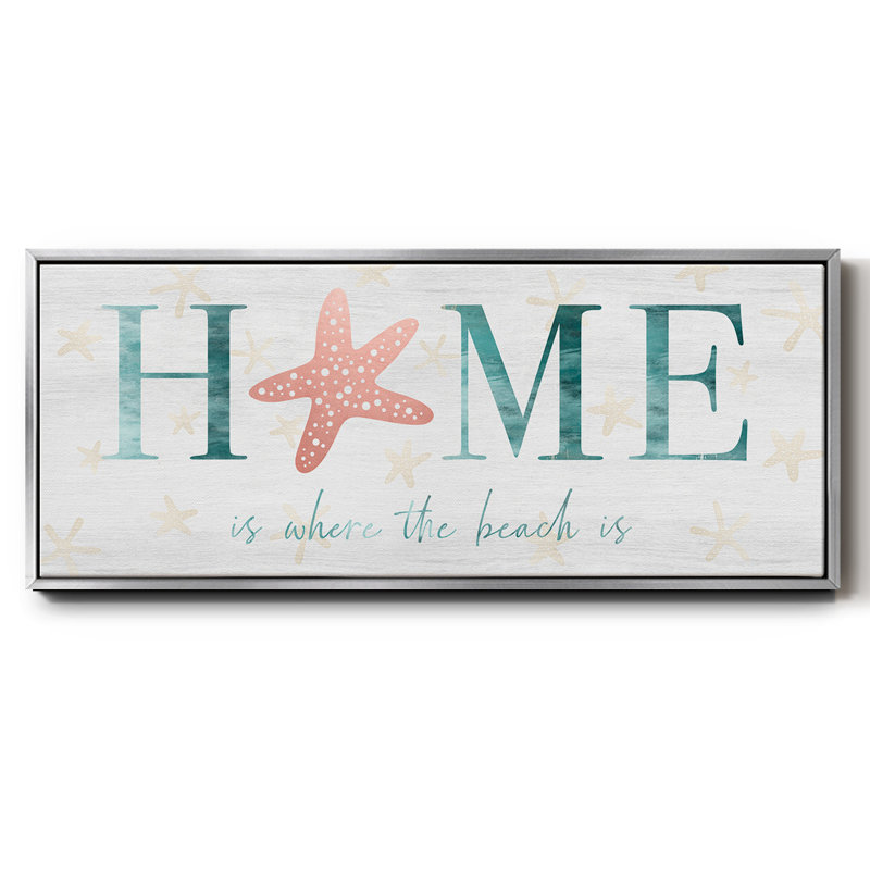 Home Beach- Framed Canvas, 24" H x 60" W