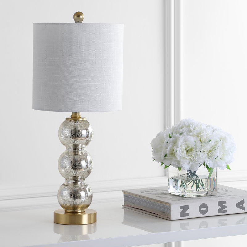Chewning Table Lamp, Mercury Glass/Brass Gold