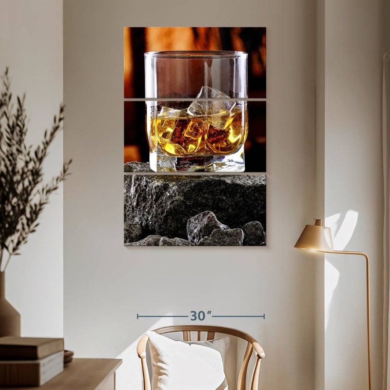 Whisky sur des rochers, H 65 po x l 42 po