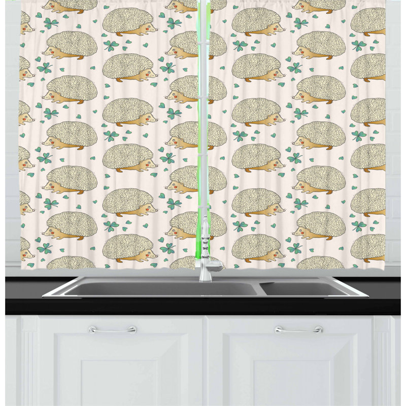 Rideau de cuisine hedgehog