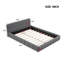 Grand lit plateforme tapissier avec tissu épais, lit au sol avec structure solide, gris-255012503