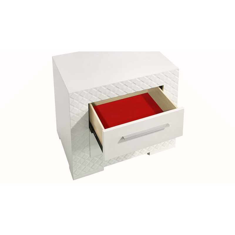 Modern Style 2-Drawer Night Stand Made With Wood