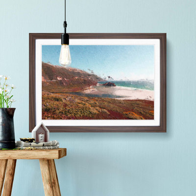The Pacific Coast Highway in California - Picture Frame Painting Print
