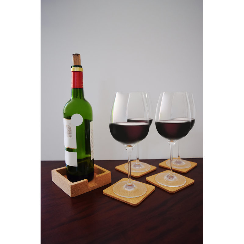 Ensemble de sous-verres avec support Corky