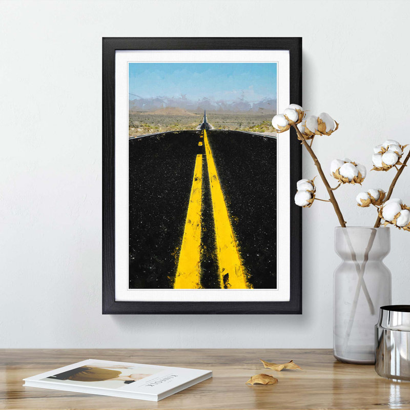 Horizon of Nevada in Abstract - Picture Frame Graphic Art Print, 36cm H x 27cm W x 2cm D, Black Framed
