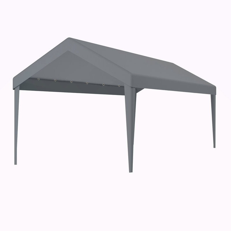 Housse de remplacement pour abri d'auto 12 x 20 pi, bâche imperméable et protégée contre les rayons UV avec 76 boucles élastiques pour l'abri de garage, cadre non inclus