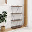 17 Storeys 1 Pcs 4-tier Multipurpose Display Rack Freestanding Bookcase With Metal Frame Walnut