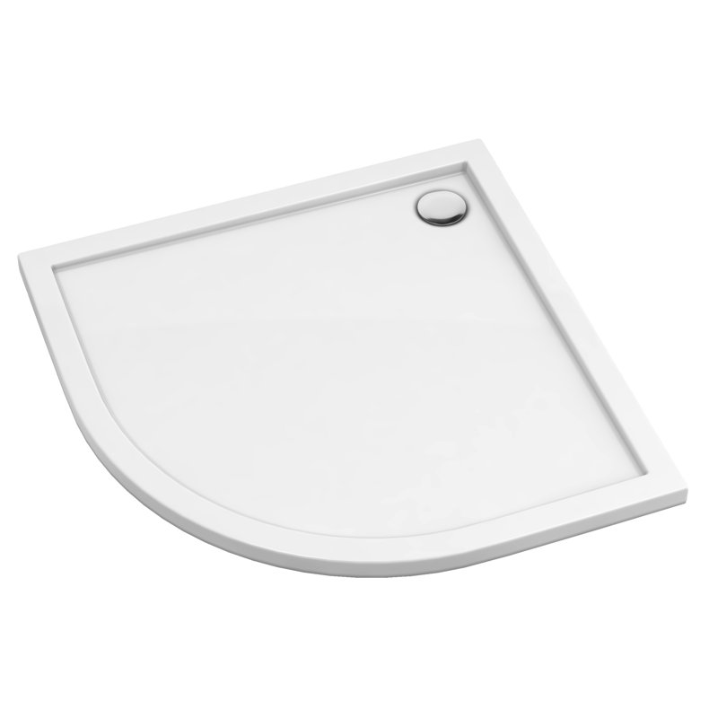 Tipler 900 x 900 mm Plastic Standard Shower Tray - White, 4.5cm H x 90cm Wx 90 cm D