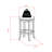 Maria Black and Brown Cushioned Swivel Seat Counter Stool, 24.06'' H, 16.84'' W, 16.68'' D