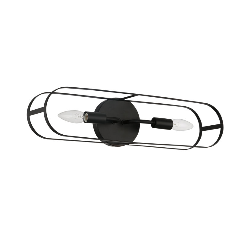 Éclairage pour meuble-lavabo à 2 lumières, Noir