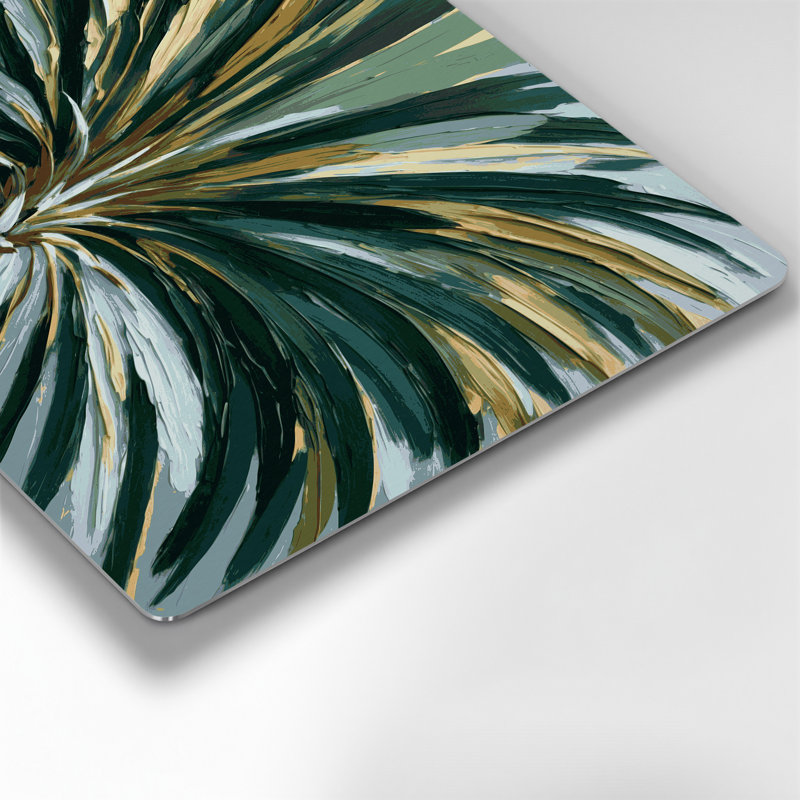 Art mural en métal Botanical Fan, H 11 po x l 14 po