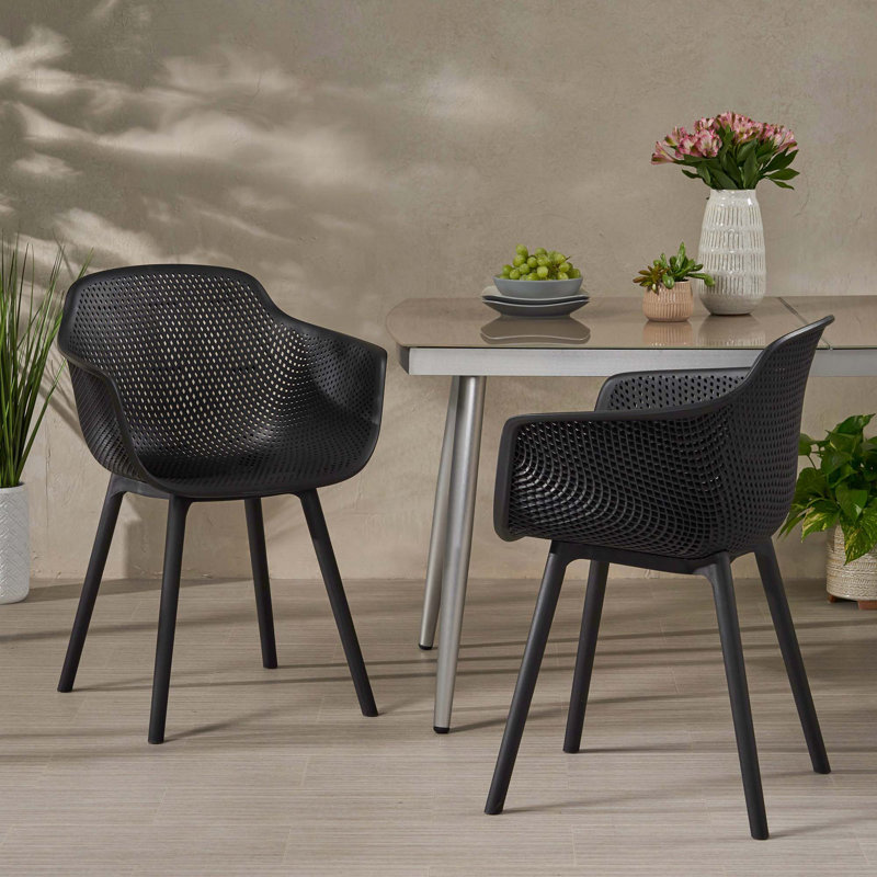 Chaise moderne Lotus, Noir