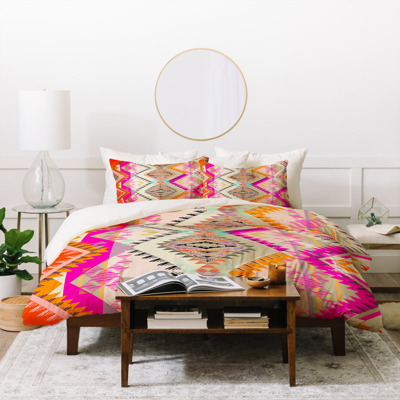Eclectic Polyester Chevron / Zig Zag Duvet Cover